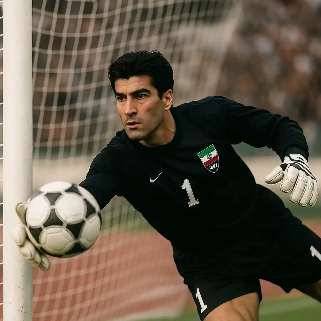 بهترین دروازه بان جهان کیست ؟ 5 احمدرضا عابد زاده درون دروازه