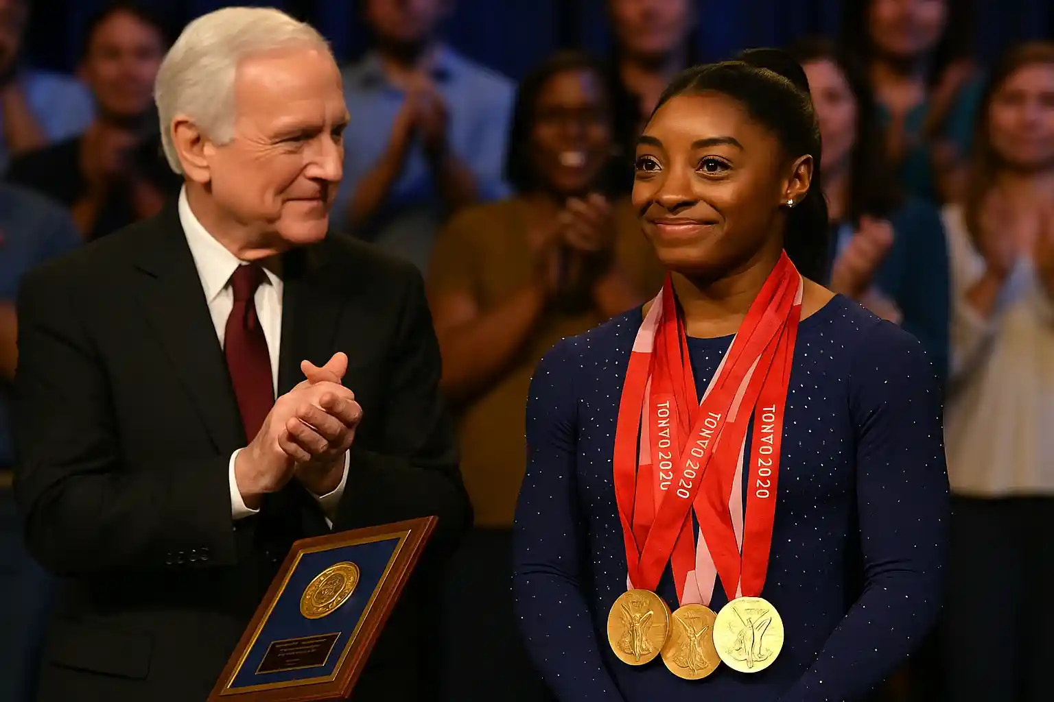 تجلیل از سیمون بایلز قهرمان ژیمناستیک